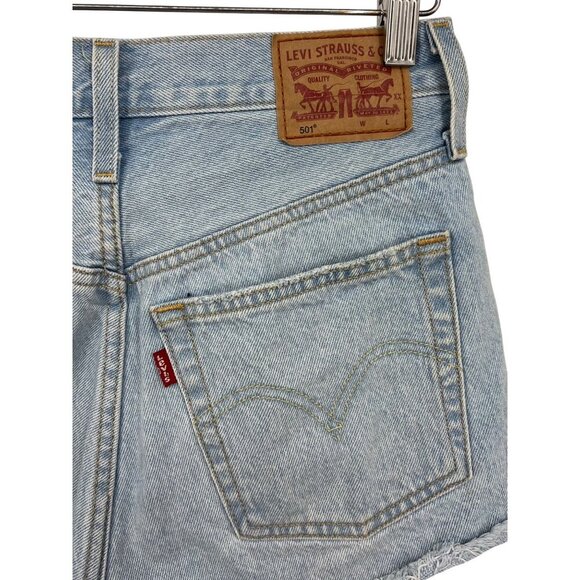 Levi’s 501 Denim Shorts Jean Size 25 Buttonfly Distress Cutoffs Light Wash EUC - Picture 5 of 7